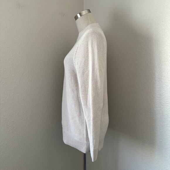 Lululemon Womens Cream Textured Knit Crewneck Sweater Pullover Long Sleeve XS - Picture 4 of 9